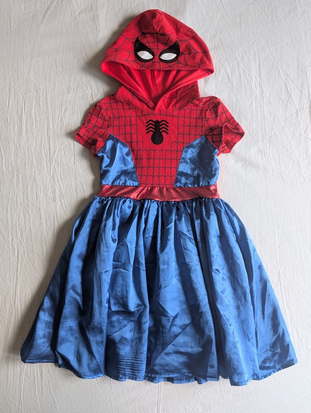 Marvel Spider-Man Hooded Costume Dress - Girls Size 7/8